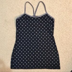 LuluLemon Power Y workout top in black